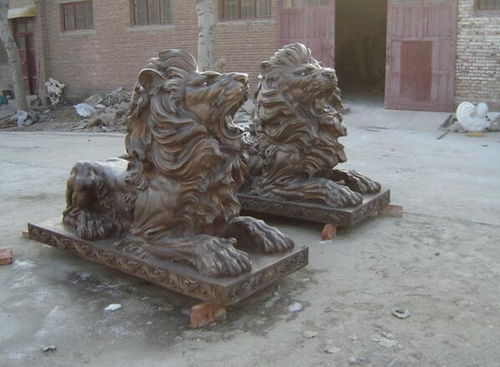 飞天铜狮子价格合理,海谊雕塑铸造