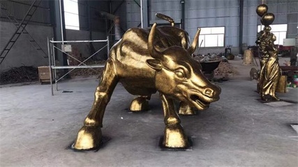 青海华尔街铜牛多少钱一个诚信企业 博雅雕塑厂